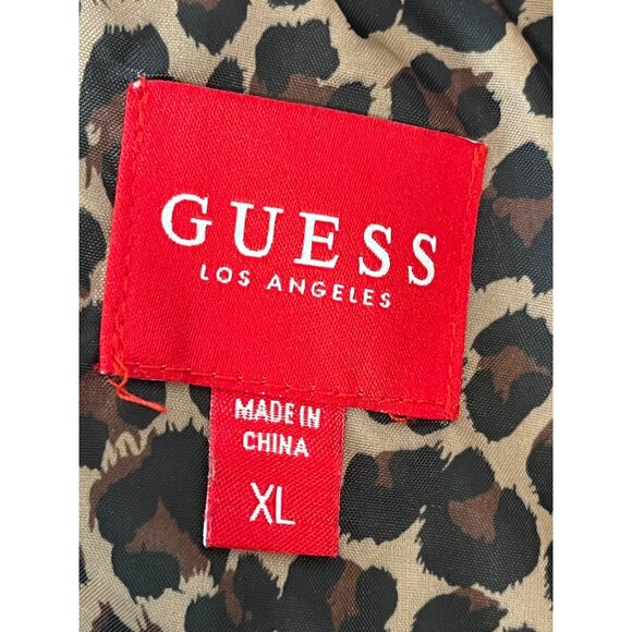 Guess Womens Quilted Black Jacket With Elastic‎ Waist & Zipper Closure Size XL - Picture 8 of 10